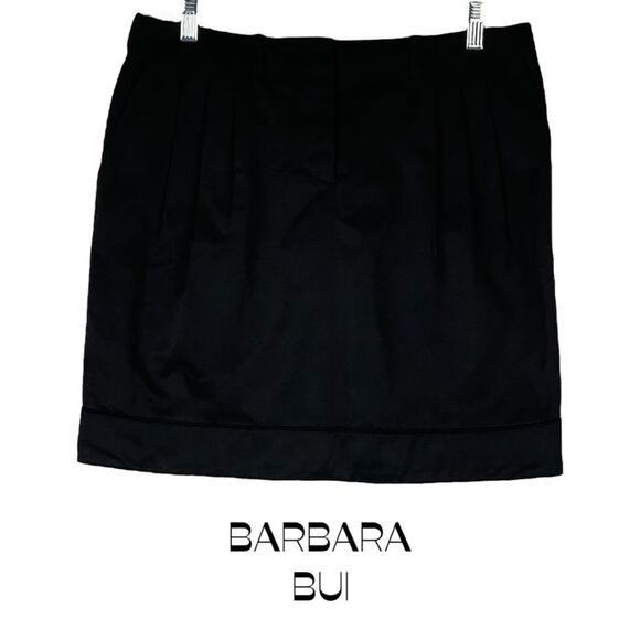 BUI By Barbara Bui Black Academia Minimalist Neutral Skirt NWOT Size M - Picture 1 of 12